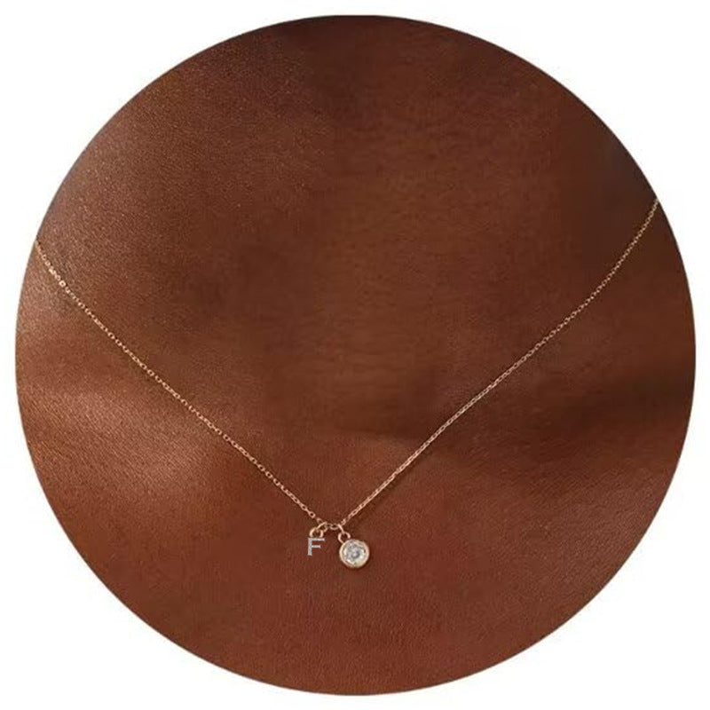 Newly designed zircon 26-letter necklace simple and elegant clavicle chain fashion creative personality jewelry