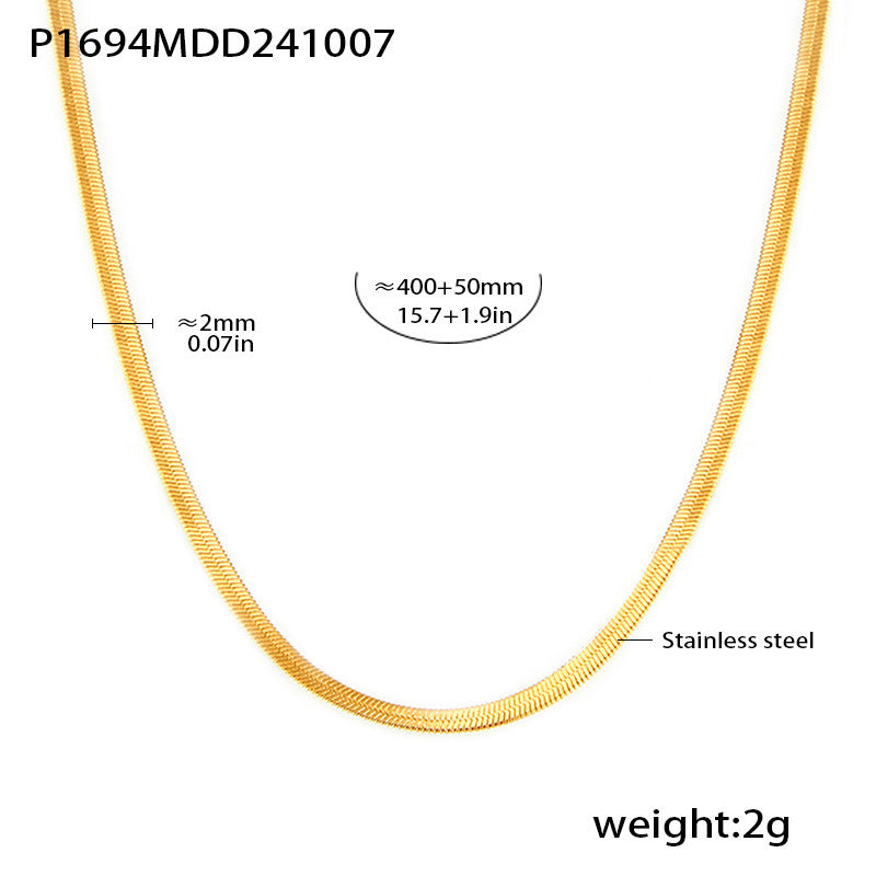 Ferris Wheel European and American Inlaid Zircon Four-Leaf Flower Double-Layer Clavicle Necklace Bracelet