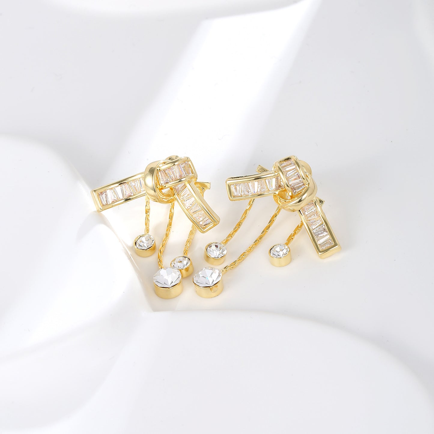 Tassel Earrings Zircon Knot Earrings High-end Earrings