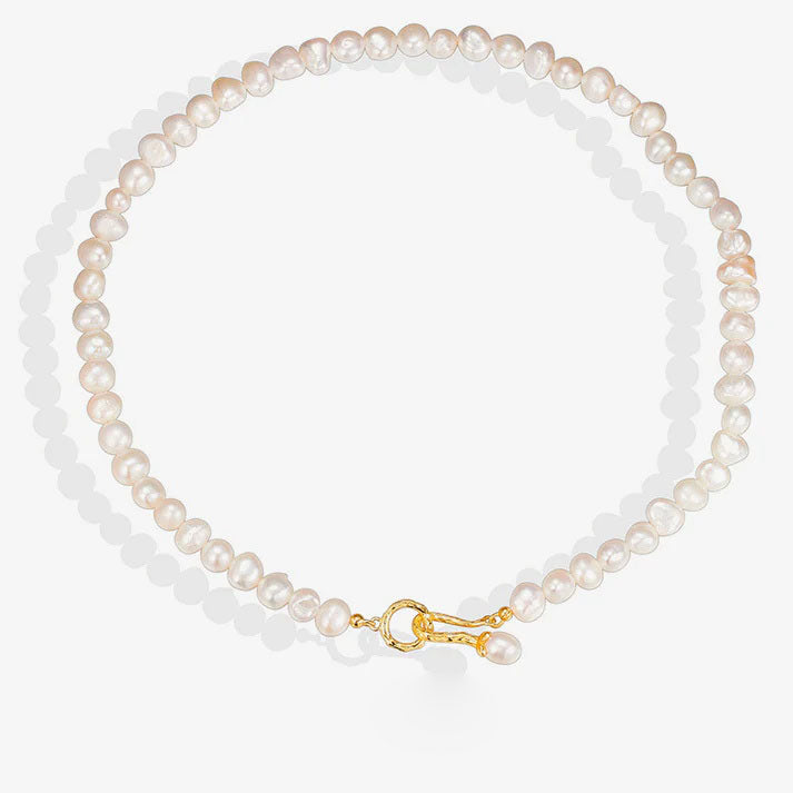 Natural Baroque Pearl Spliced Collarbone Chain