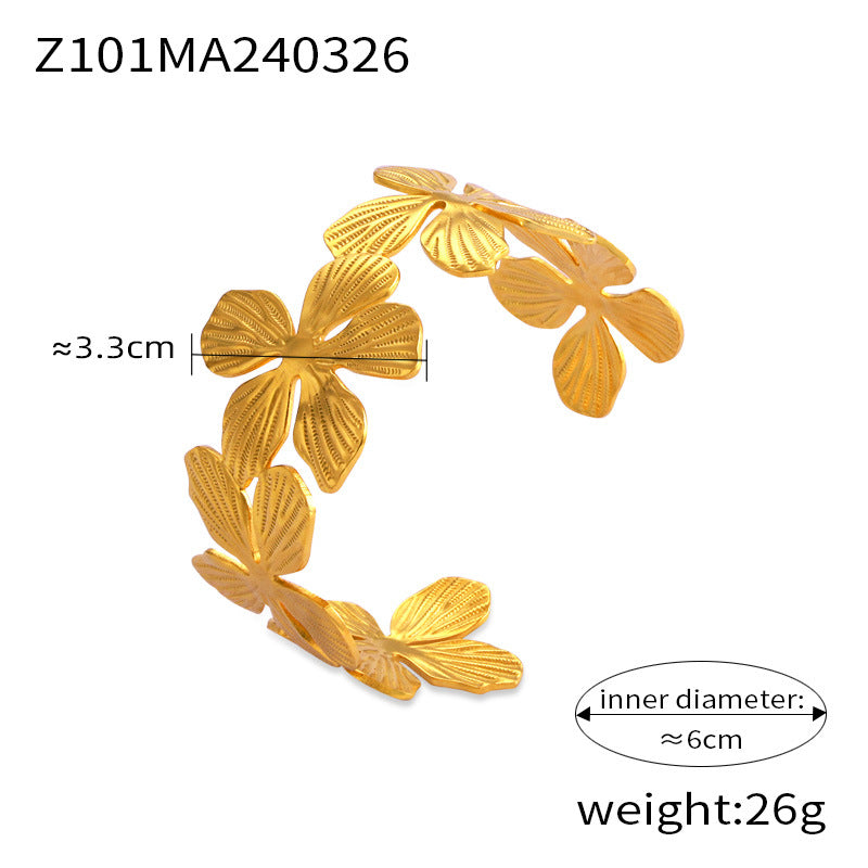 Niche Texture Design Bracelet 18K Gold Plated Light Luxury Temperament Jewelry