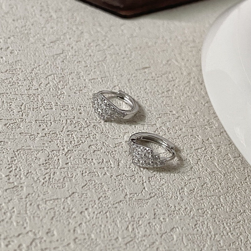 Golden Shining Hao Stone Earrings Design Light Luxury Advanced Earrings