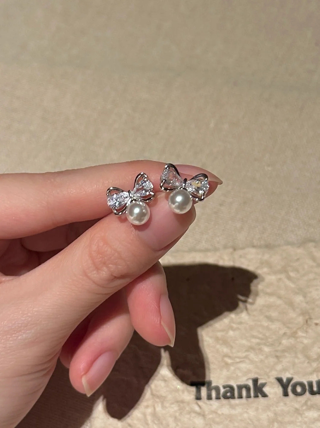 S925 Sterling Silver 2024 New Bowknot Pearl Stud Earrings for Women High-end Elegant Design Earrings