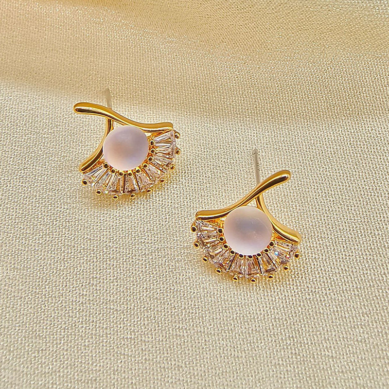 Ginkgo Leaf Earrings Light Luxury High-end Feel