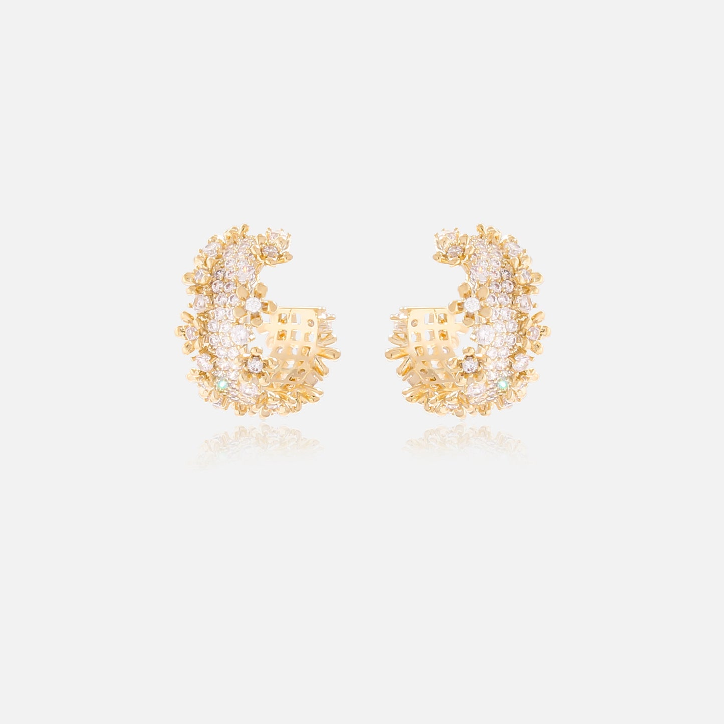 Hollow Flower Earrings Silver Needle High-grade Earrings