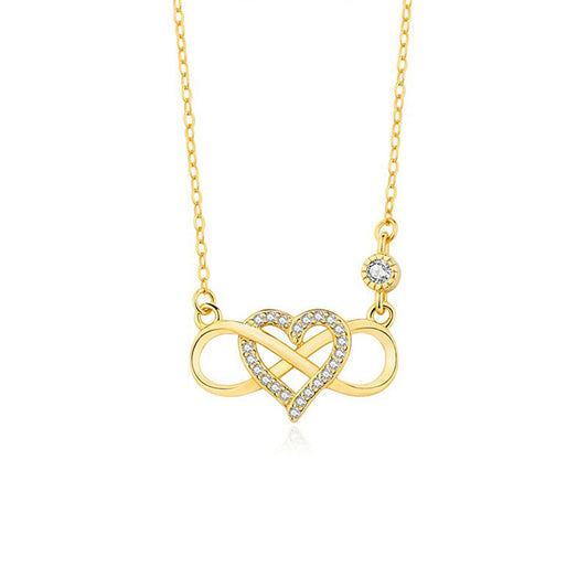 Heart Necklace for Women Niche Mobius Clavicle Chain Holiday Gift