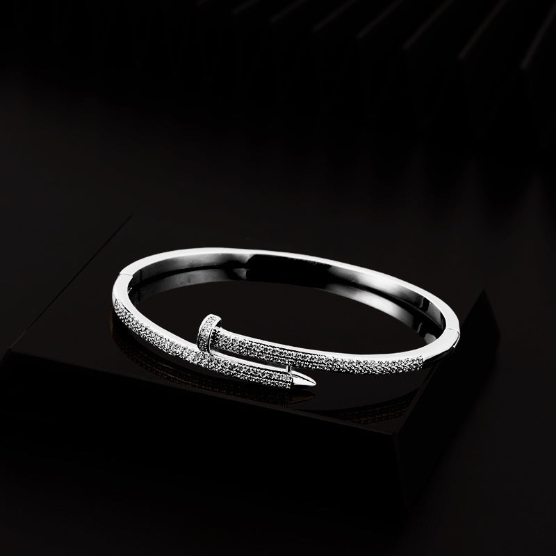 Bracelet Snake-Shaped Simple Opening Niche Popular Bracelet Starry with Diamonds Fashion High Sense