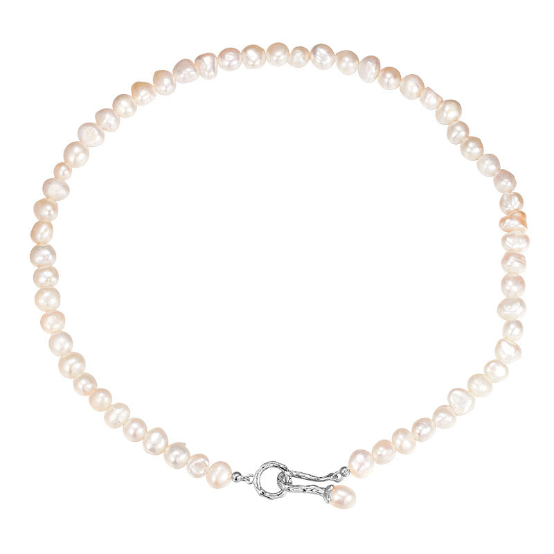 Natural Baroque Pearl Spliced Collarbone Chain