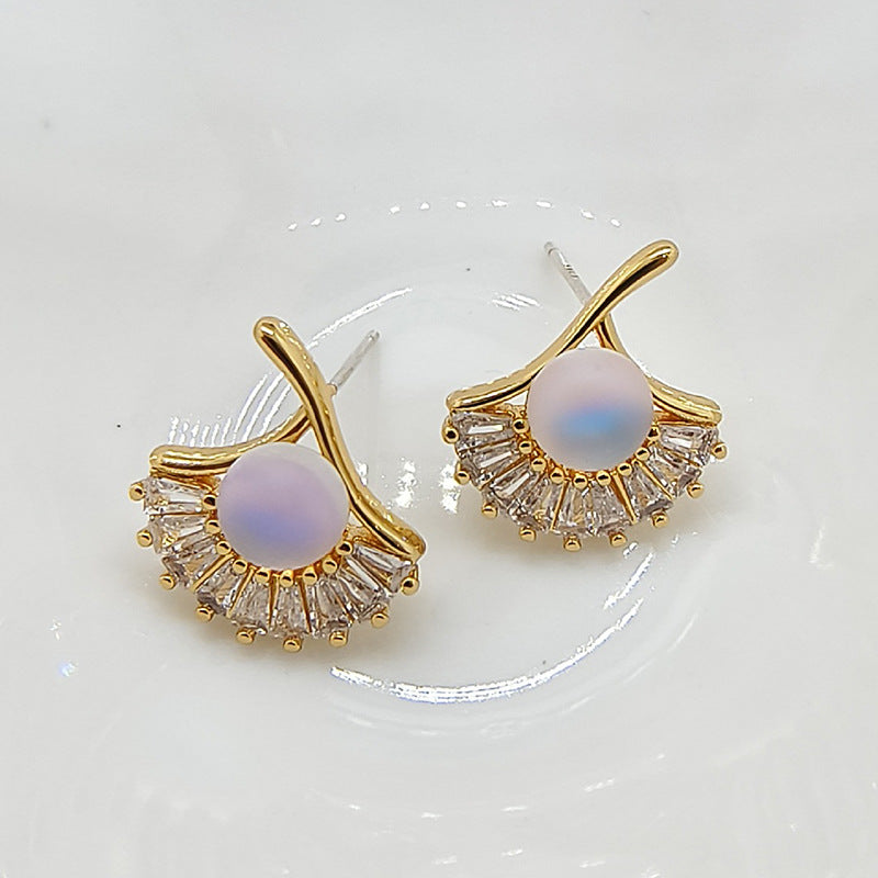 Ginkgo Leaf Earrings Light Luxury High-end Feel