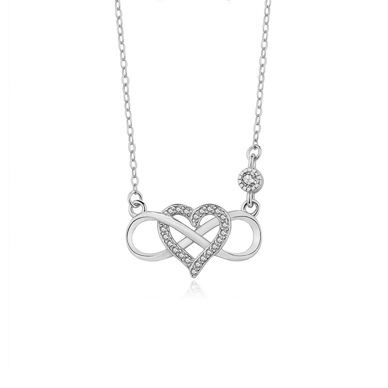 Heart Necklace for Women Niche Mobius Clavicle Chain Holiday Gift